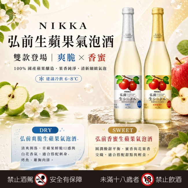 NIKKA ★ 弘前生蘋果氣泡酒