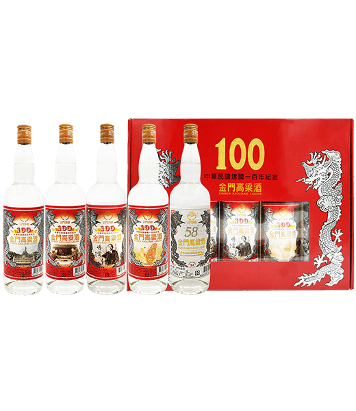 金門高粱酒58度(中華民國建國一百年紀念禮盒)(5入)
