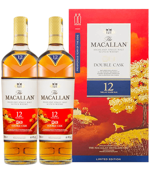 麥卡倫12年單一麥芽威士忌禮盒(雙桶)(2018年包裝)