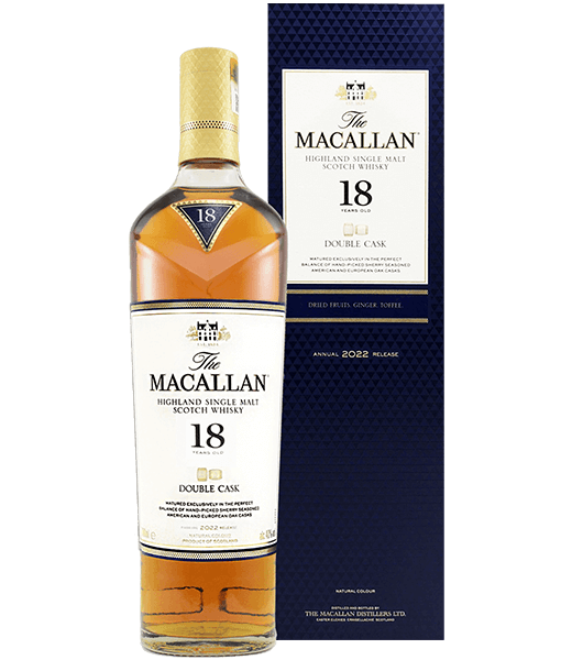 麥卡倫18年單一麥芽威士忌(雪莉雙桶)(2022年包裝)
