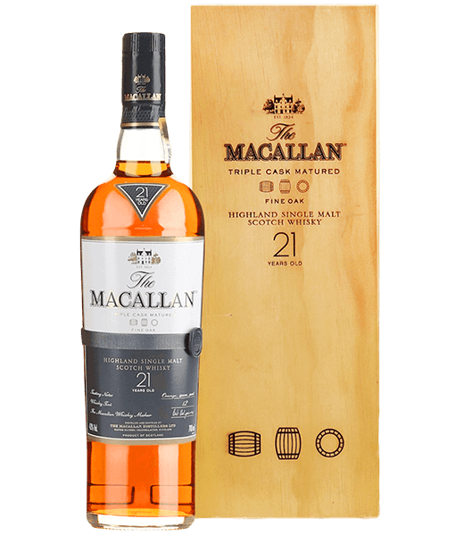 麥卡倫21年單一麥芽威士忌(黃金三桶)(2014年包裝)