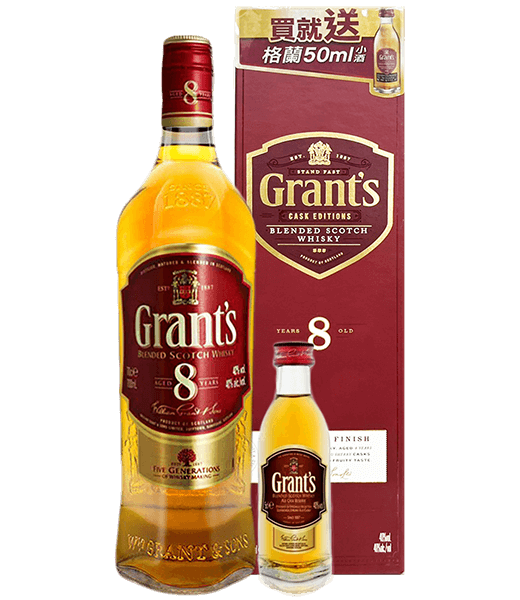 格蘭8年雪莉風味桶調和式威士忌(附小樣酒)