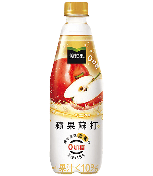 美粒果零加糖蘋果蘇打汽水(24入)