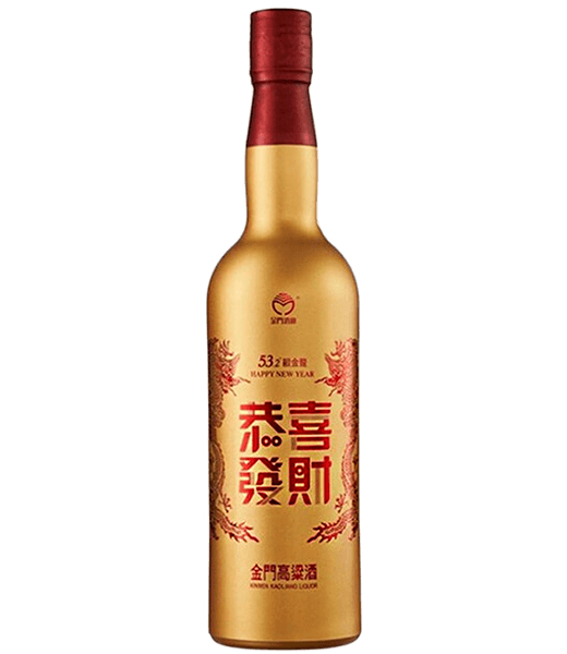 金門高粱酒53.2度(緞金龍-2024恭喜發財)