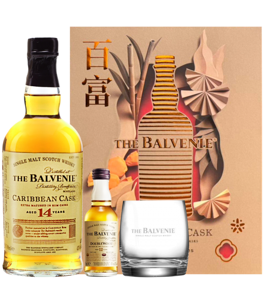 百富14年加勒比海蘭姆桶單一麥芽威士忌禮盒(2025春節包裝)