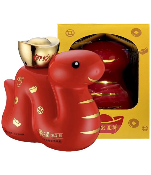 金門高粱戰酒46度(黑金龍-紅御蛇呈祥紀念酒)