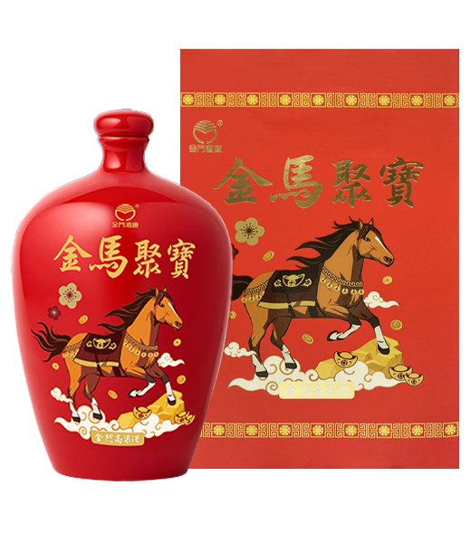 金門高粱戰酒46度(黑金龍-金馬聚寶紅瓷紀念酒-三年特窖老酒)