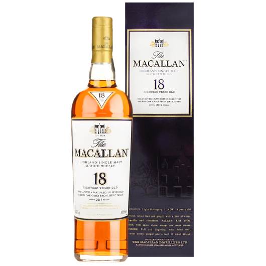 麥卡倫18年單一麥芽威士忌(2017年包裝),THE MACALLAN 18 YEARS OLD