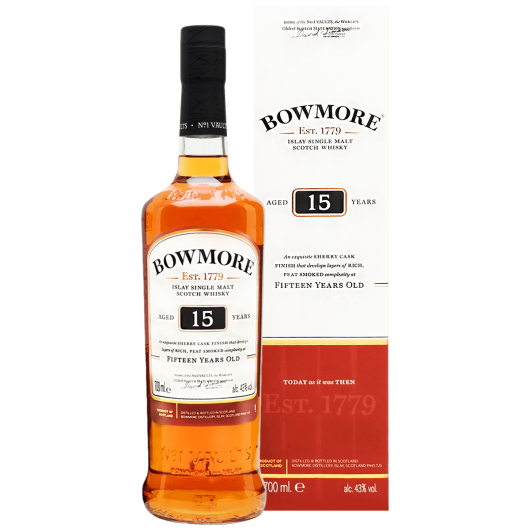 波摩15年單一麥芽威士忌,BOWMORE 15 YEARS OLD ISLAY SINGLE MALT