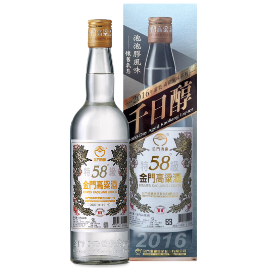 金門高粱酒58度(千日醇懷舊泡泡膠風味-2016年灌裝) ｜國泰洋酒24小時