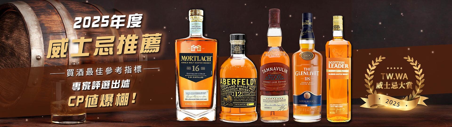 年度威士忌大賞TOP5 推薦 ★ 你的專屬品味指南